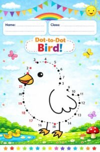 Connect the dots activity worksheet for nursery