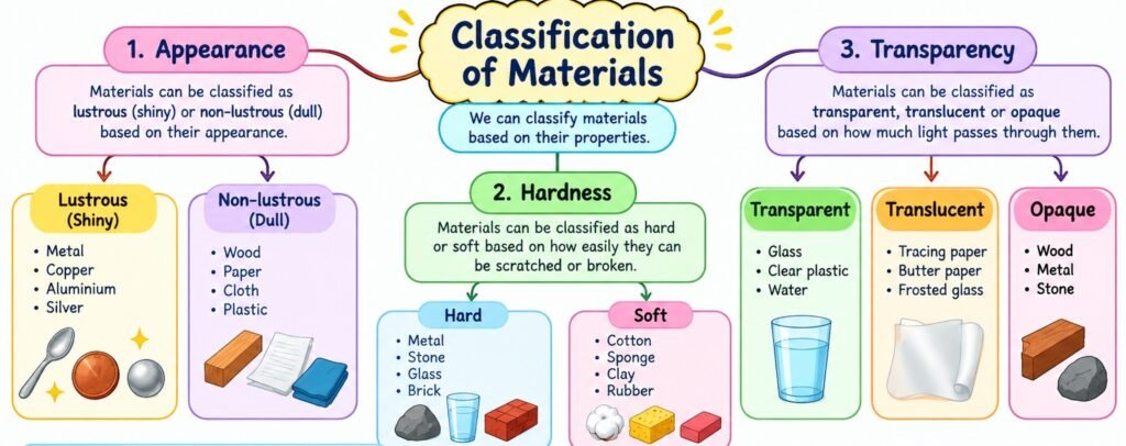 Classification of Materials - MAterials around us Class 6